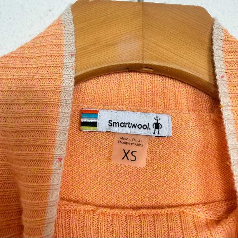 Smartwool Women's Edgewood Mock Neck Knit Sweater Orange Wool Blend XS - Picture 5 of 8